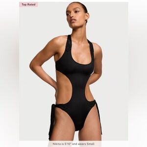 Victoria's Secret Black Macrame Fringe Monokini